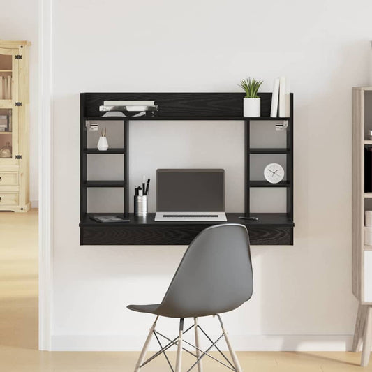 Falra szerelhető íróasztal Musta tammi 105 x 48 x 75 cm Faanyag