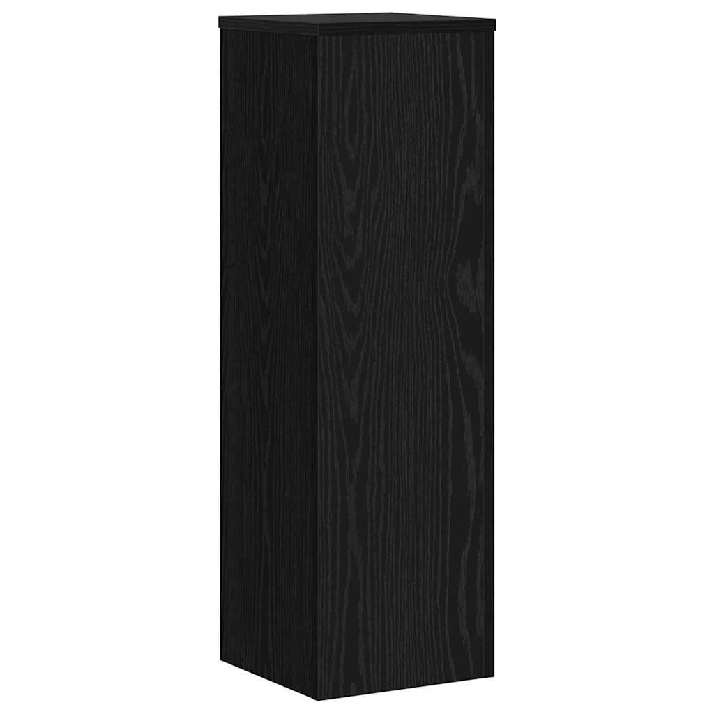 Növényállvány 2 db Fekete tölgy 25 x 25 x 80 cm Szerelt Fa