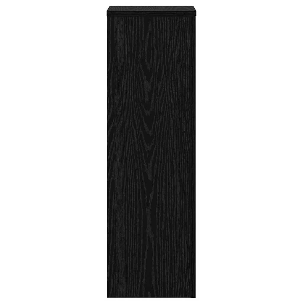 Növényállvány 2 db Fekete tölgy 25 x 25 x 80 cm Szerelt Fa