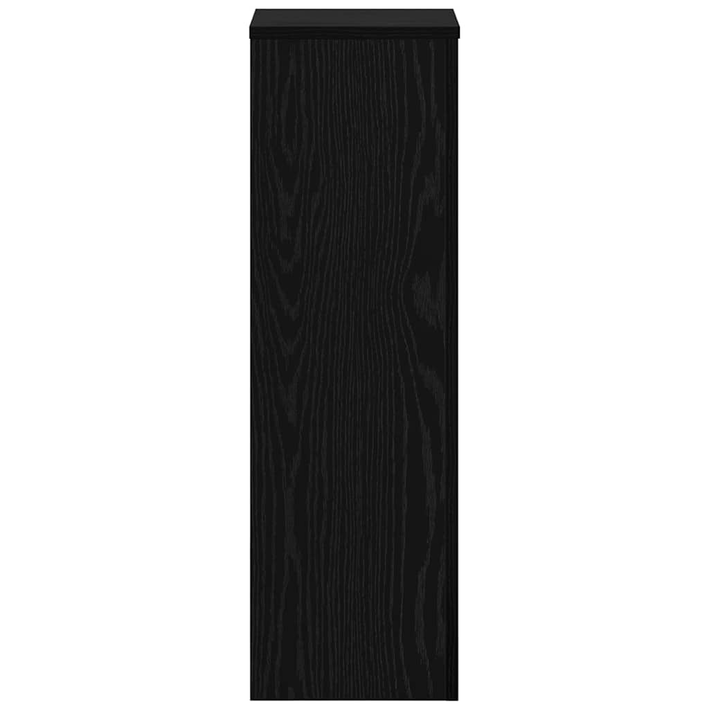 Növényállvány 2 db Fekete tölgy 25 x 25 x 80 cm Szerelt Fa