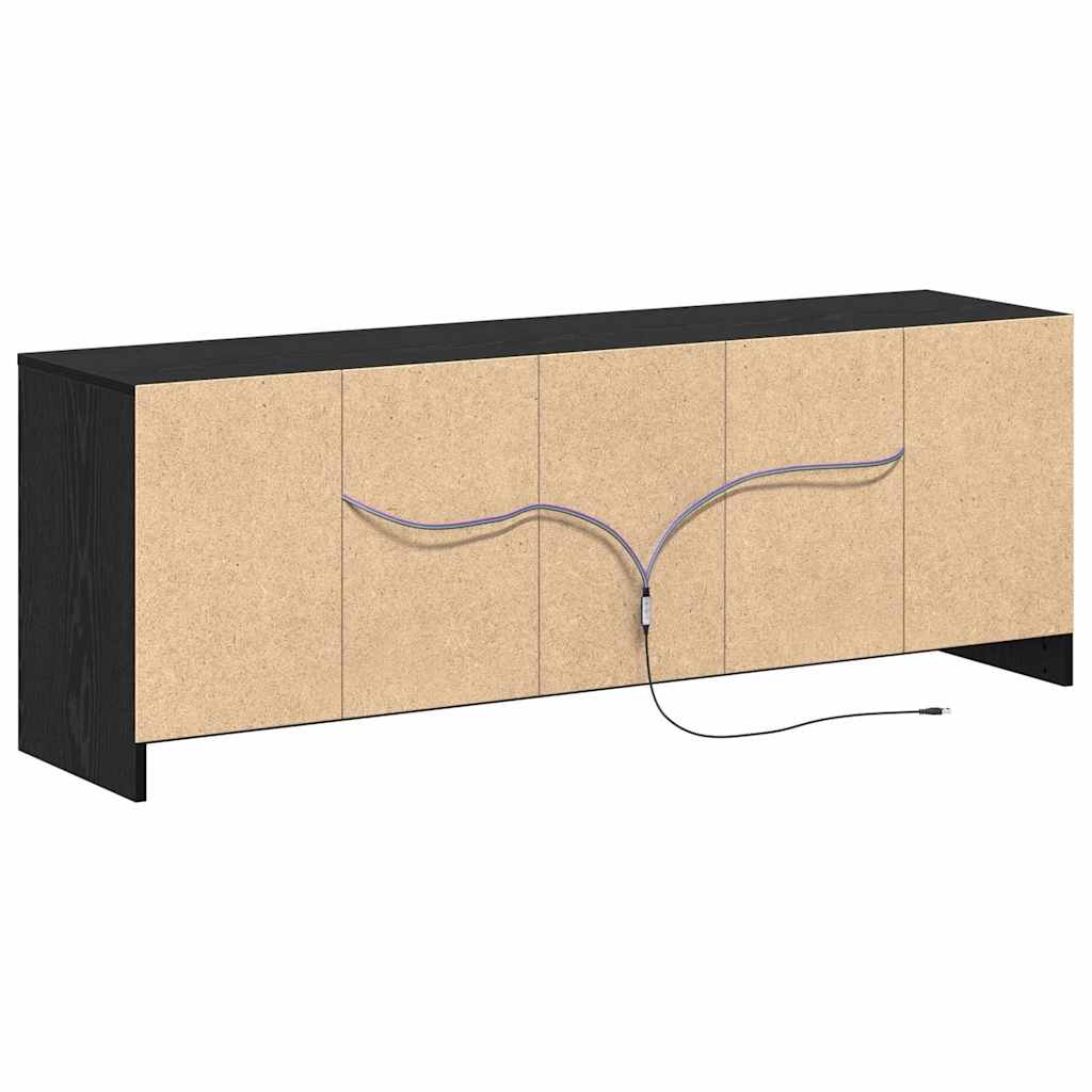 TV egységek 139,5 x 34 x 50 cm Fekete Szerelt fa