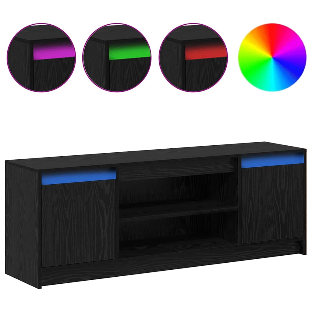 TV egységek 139,5 x 34 x 50 cm Fekete Szerelt fa