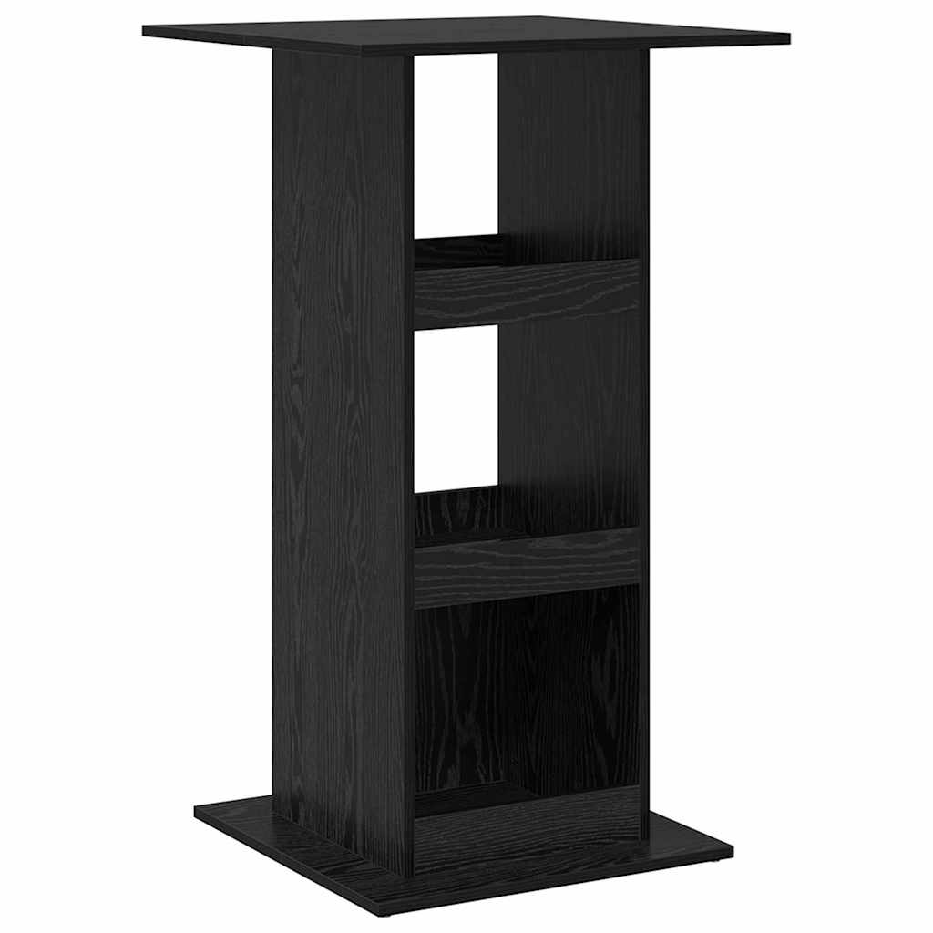 Bárasztal polcokkal Fekete tölgy 60 x 60 x 100 cm Faanyag
