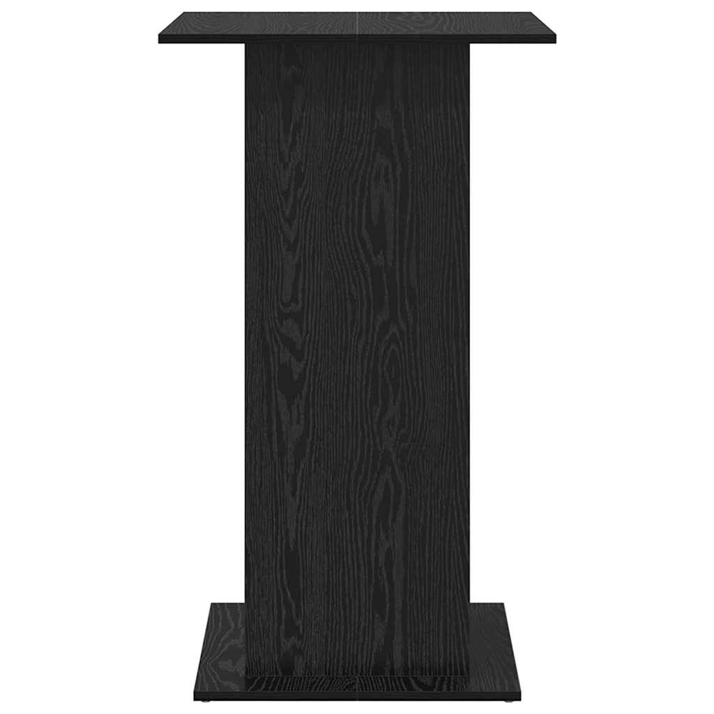 Bárasztal polcokkal Fekete tölgy 60 x 60 x 100 cm Faanyag