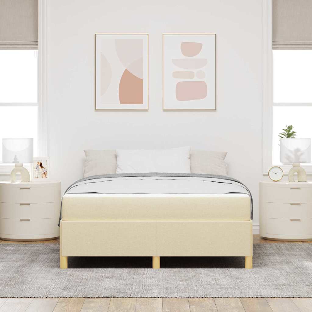 Ágykeret matracmal Krém 140 x 190 cm szövet