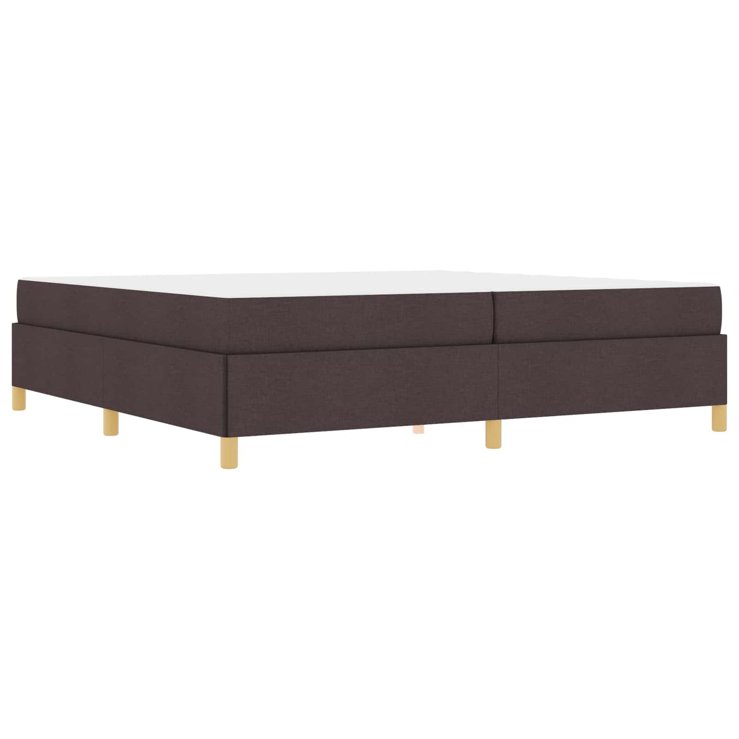 Ágykeret matracmal Sötét Barna 200 x 200 cm szövet