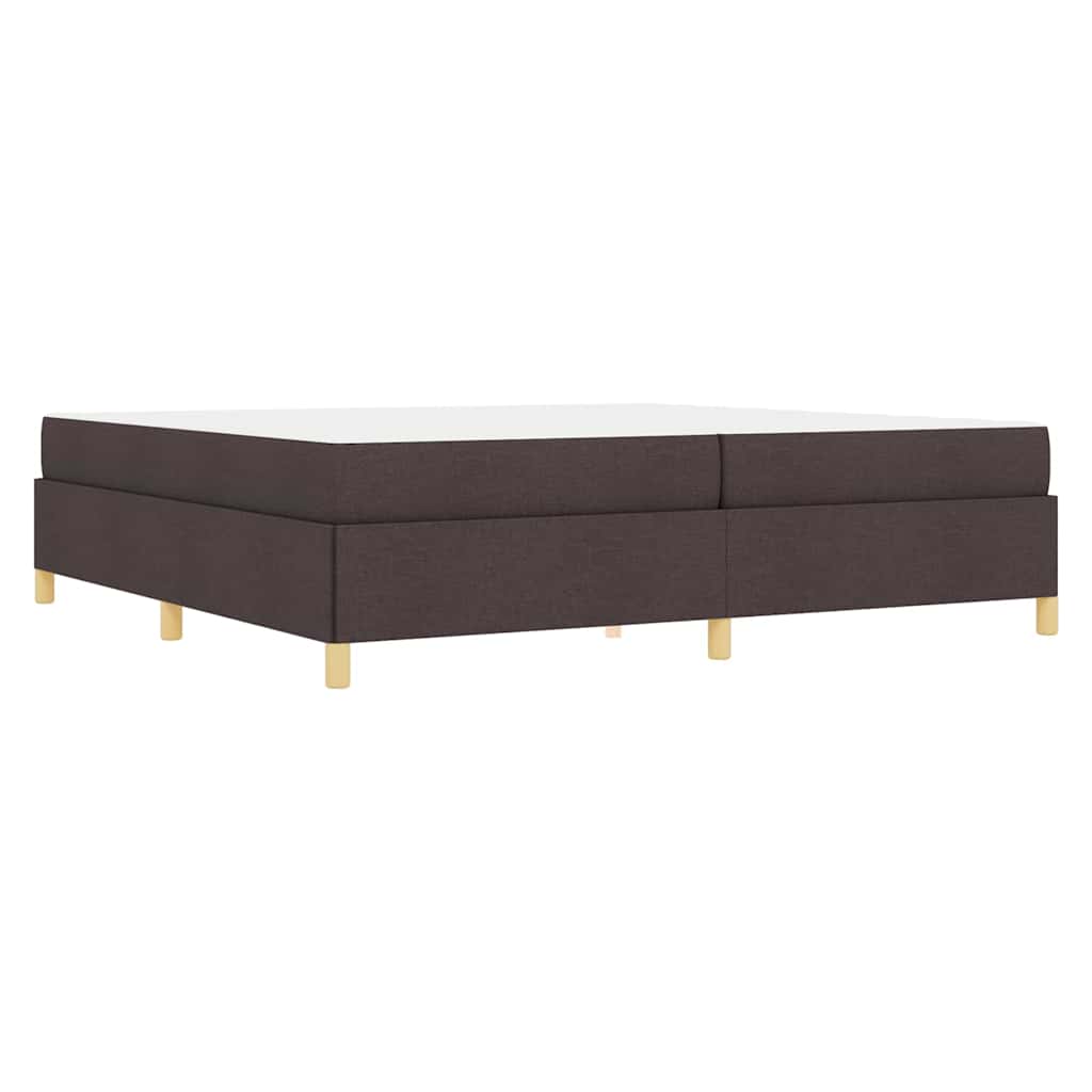 Ágykeret matracmal Sötét Barna 200 x 200 cm szövet