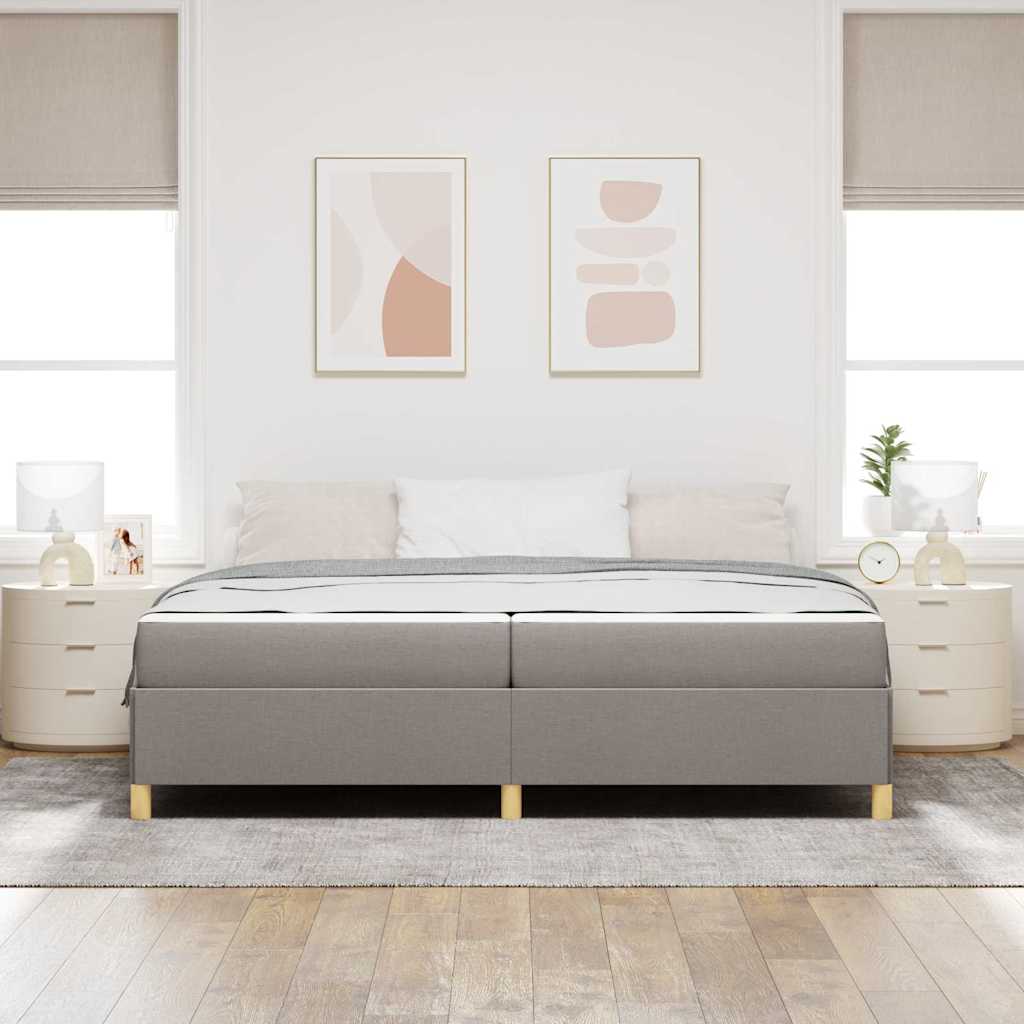 Ágykeret matracmal Tópszínű 200 x 200 cm szövet