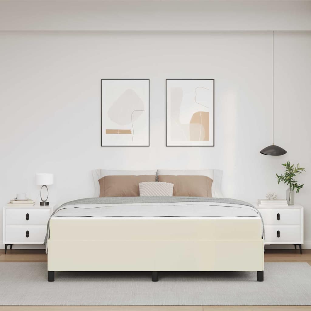 Ágykeret matracmal Krém 180 x 200 cm szövet