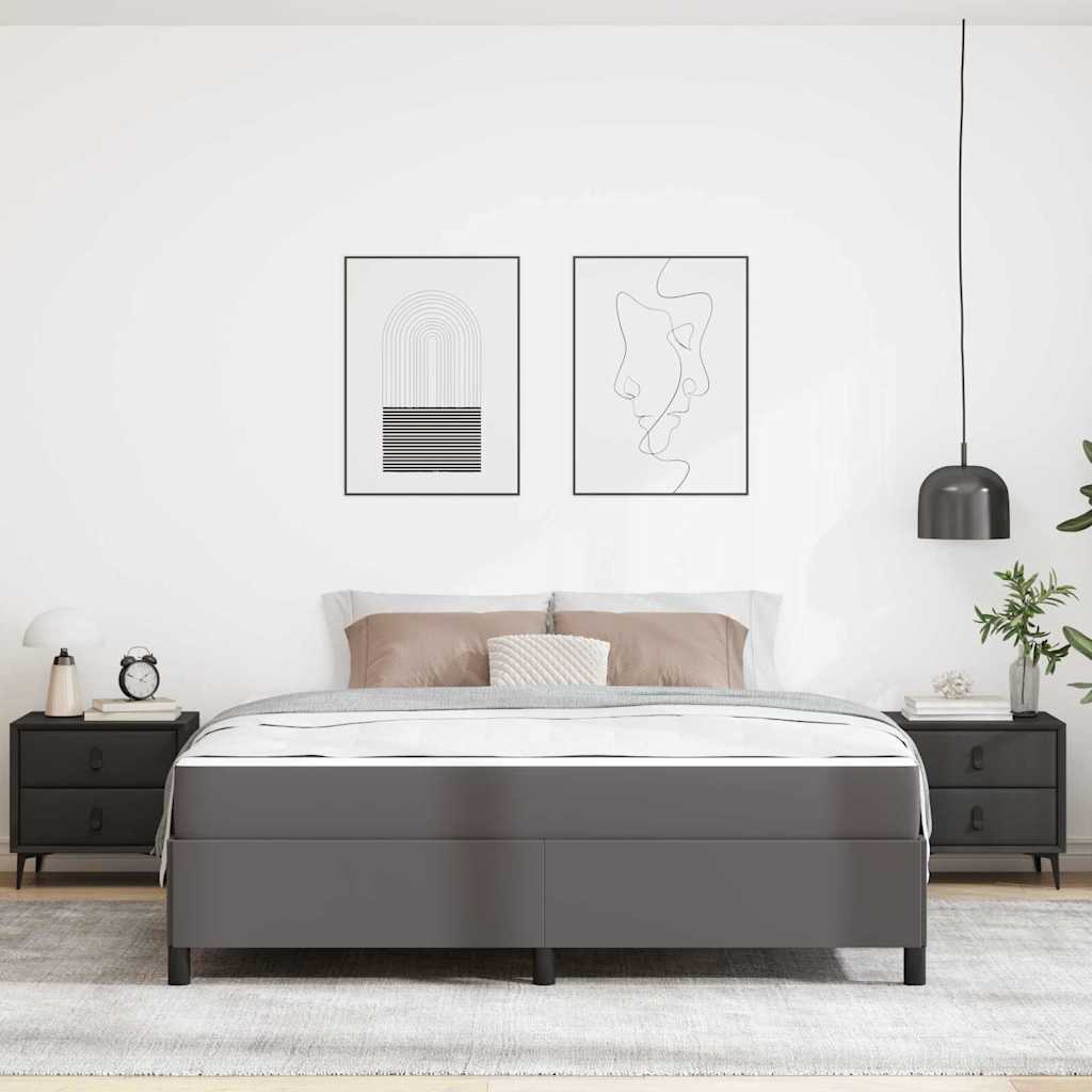 Ágykeret matracmal Szürke 180 x 200 cm szövet