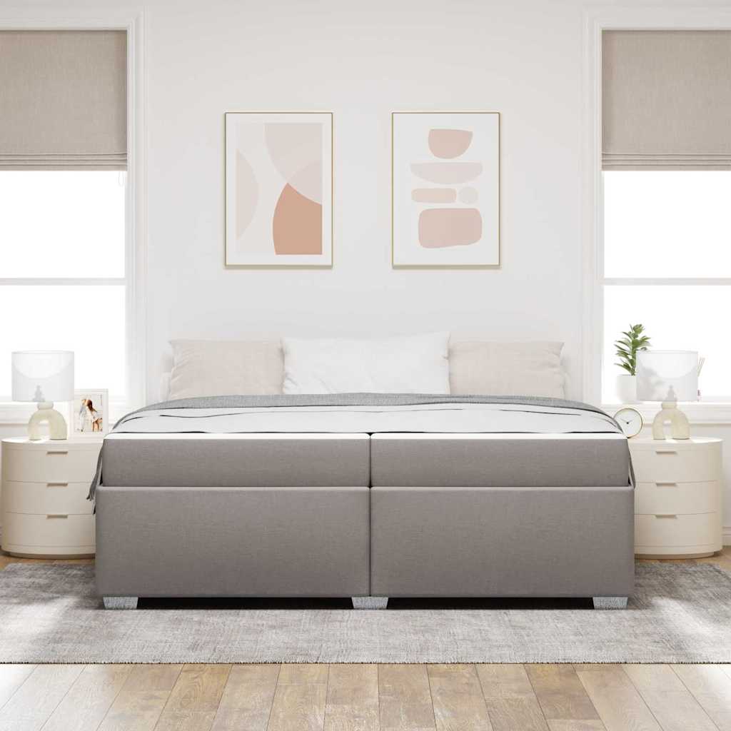 Ágykeret matracmal Tópszínű 200 x 200 cm szövet