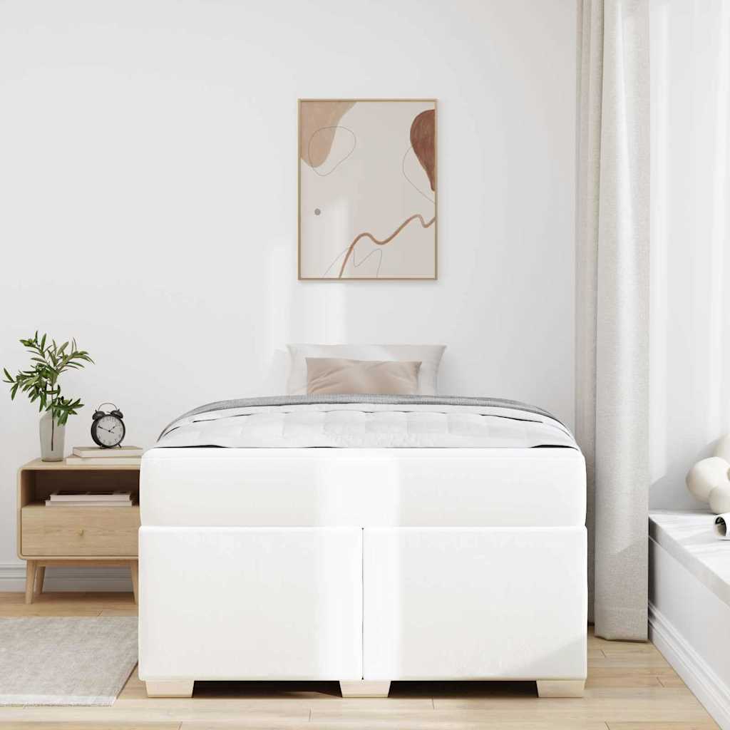 Ágykeret matracmal Fehér 120 x 200 cm szövet
