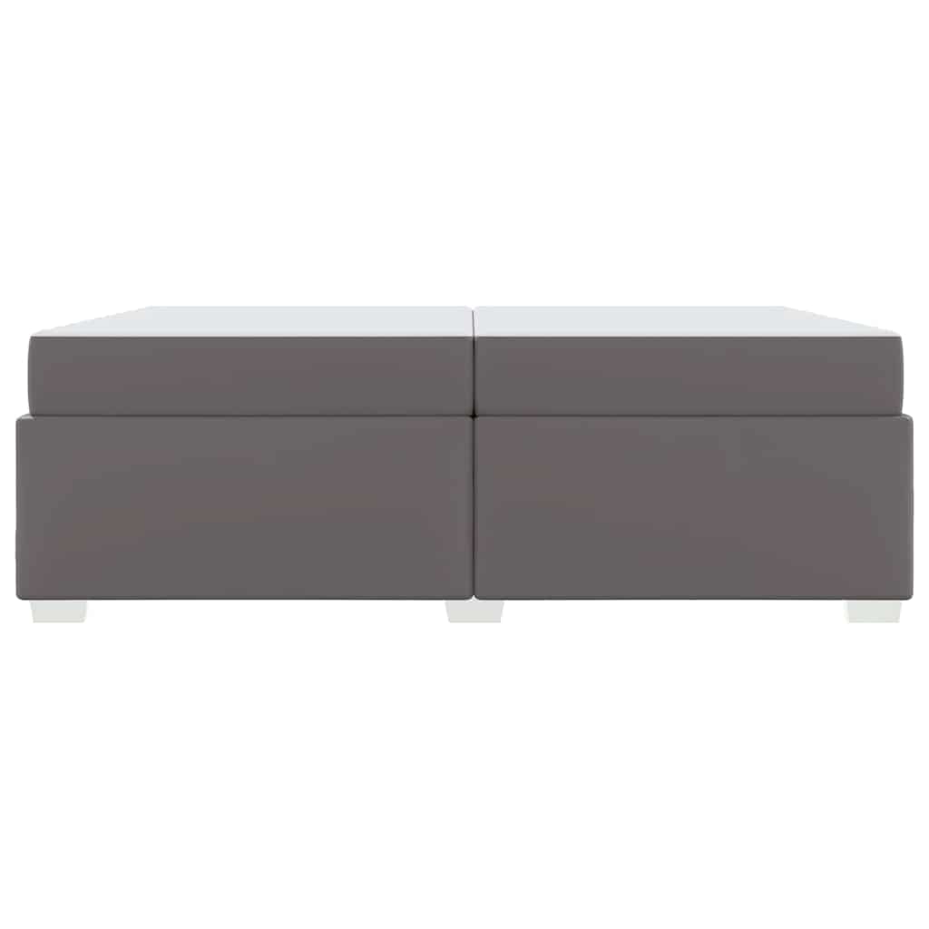 Ágykeret matracmal Szürke 200 x 200 cm szövet