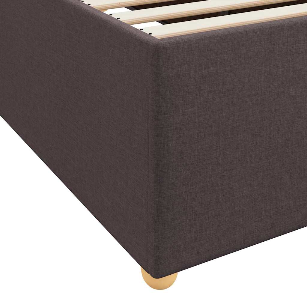 Ágykeret matracmal Sötét Barna 90 x 200 cm szövet