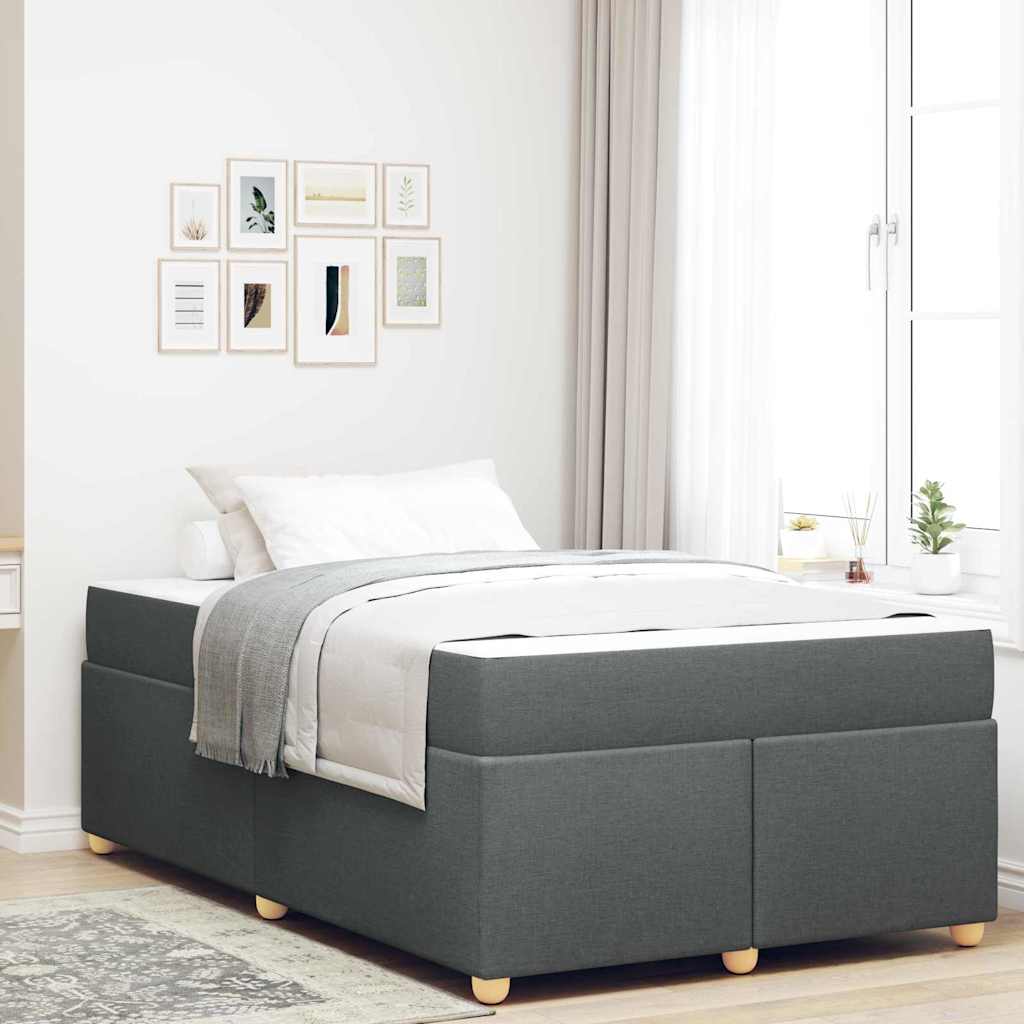 Ágykeret matracmal Sötétszürke 120 x 200 cm szövet
