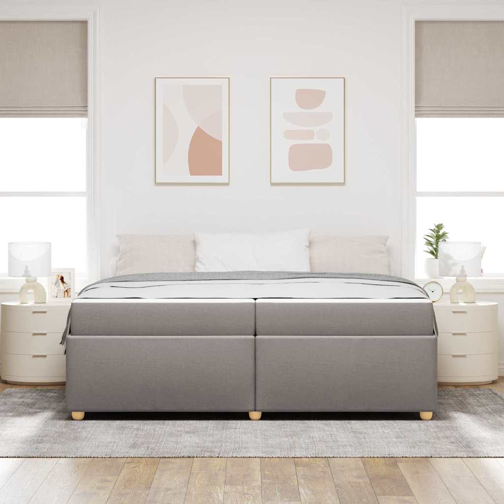 Ágykeret matracmal Tópszínű 200 x 200 cm szövet
