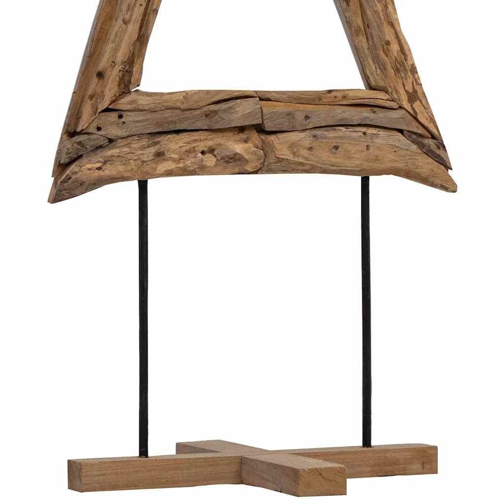 Karácsonyfa állvánnyal Barna 90 cm Tömör tíkfa