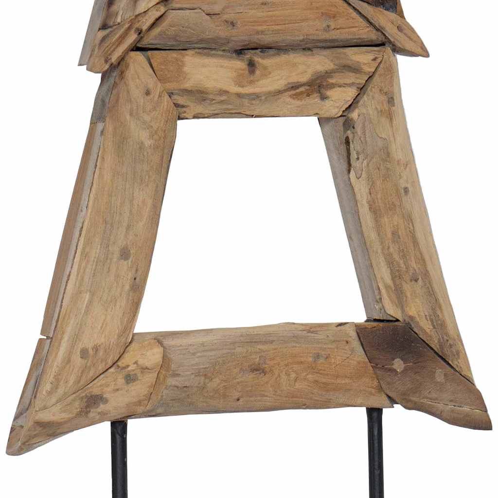 Karácsonyfa állvánnyal Barna 120 cm Tömör tíkfa