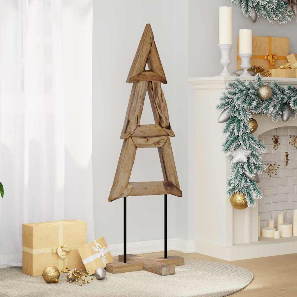Karácsonyfa állvánnyal Barna 120 cm Tömör tíkfa