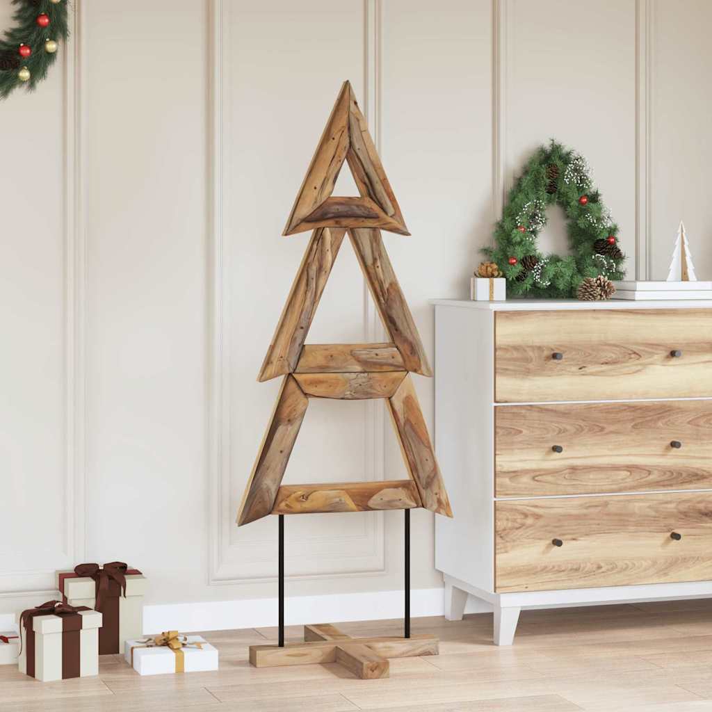 Karácsonyfa állvánnyal Barna 149,5 cm Tömör tíkfa