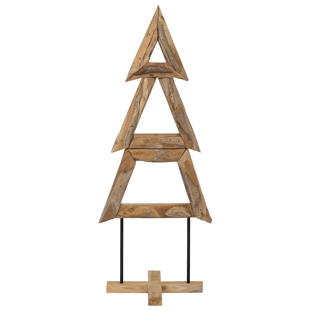 Karácsonyfa állvánnyal Barna 149,5 cm Tömör tíkfa