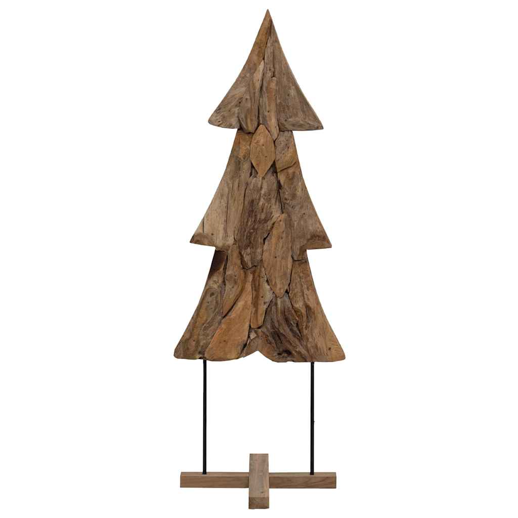 Karácsonyfa állvánnyal Barna 90 cm Tömör tíkfa