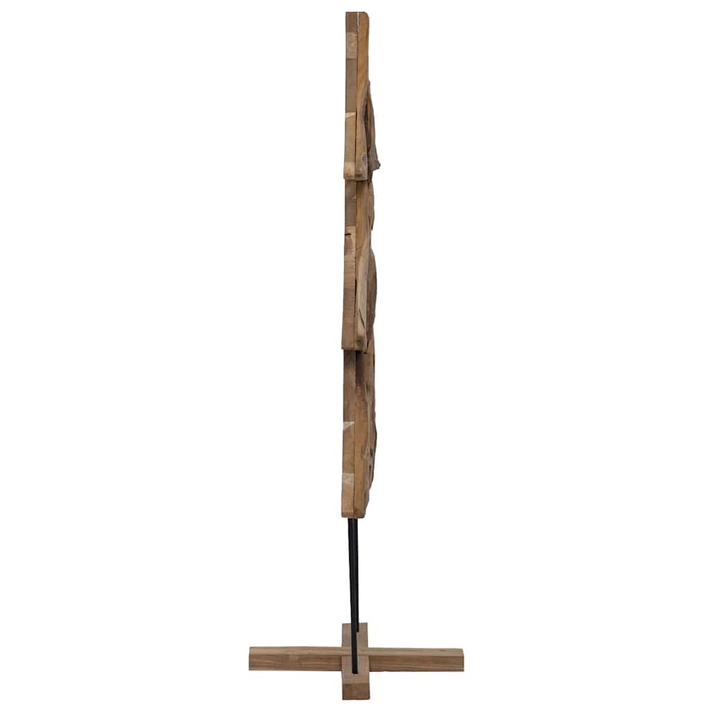 Karácsonyfa állvánnyal Barna 90 cm Tömör tíkfa