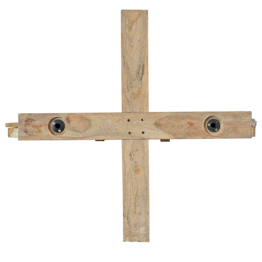 Karácsonyfa állvánnyal Barna 181,5 cm Tömör tíkfa