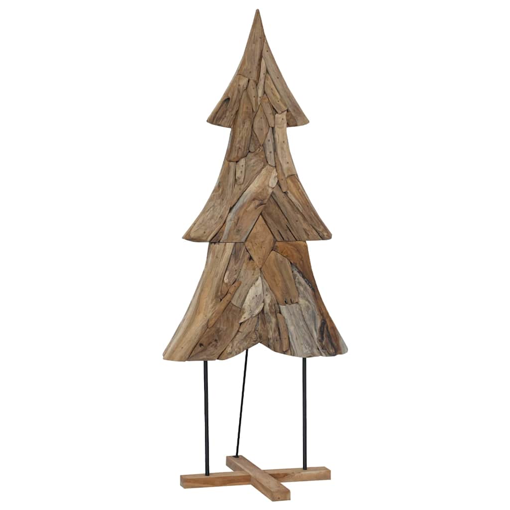 Karácsonyfa állvánnyal Barna 181,5 cm Tömör tíkfa