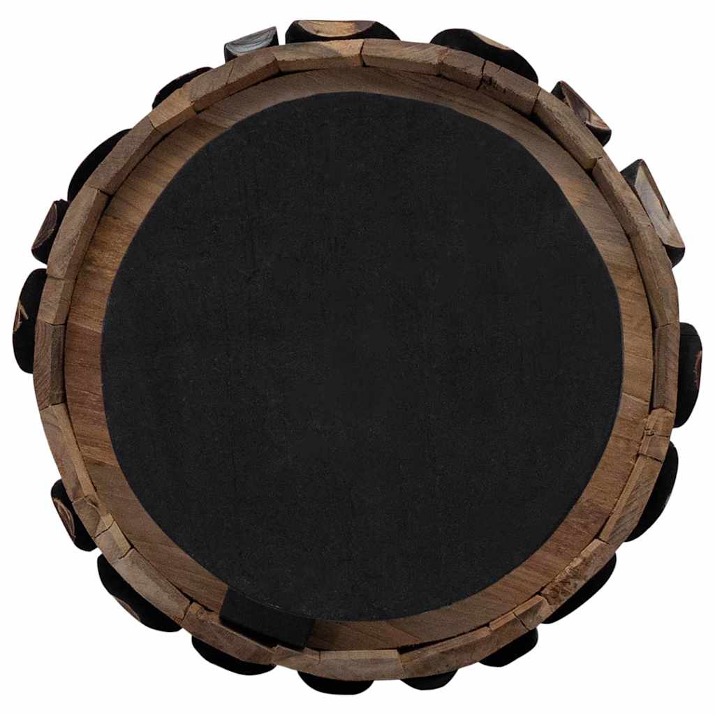 Karácsonyfa állvánnyal Barna 120 cm Tömör tíkfa