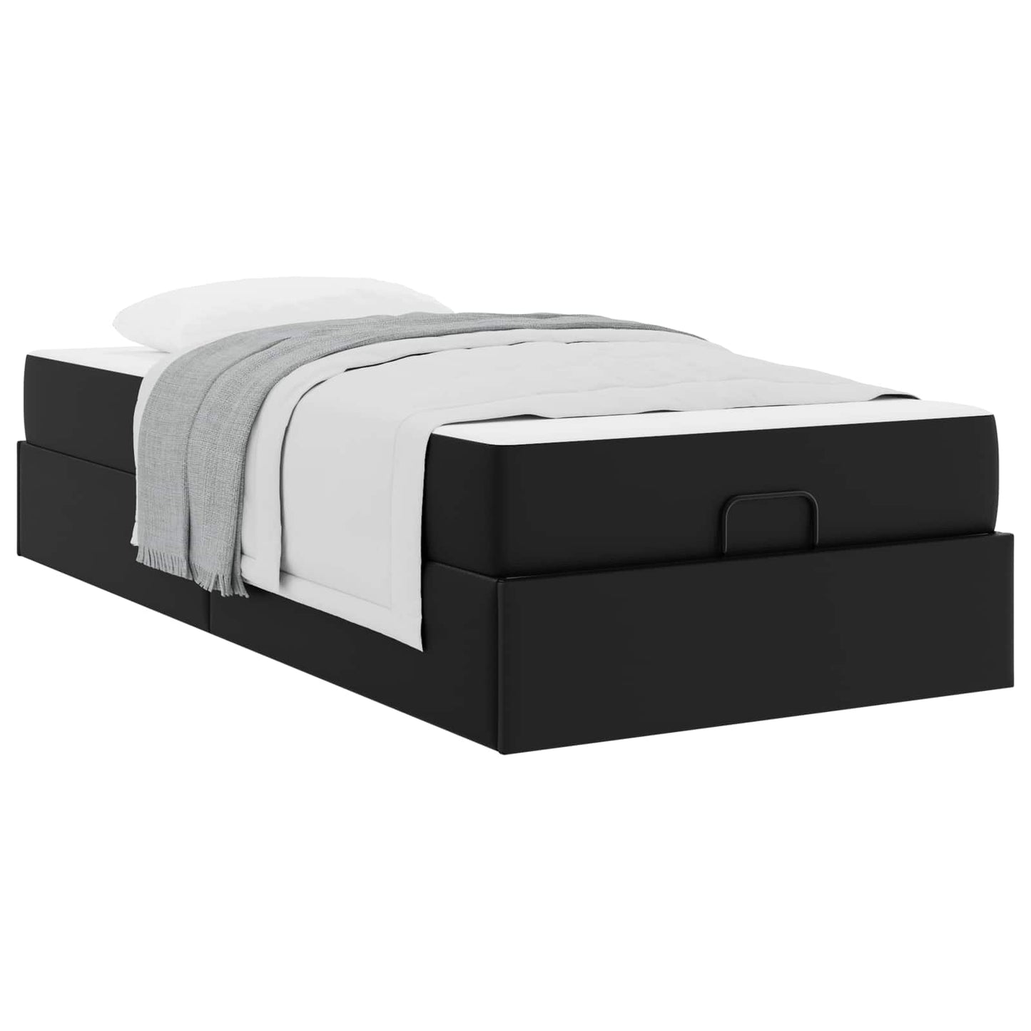 Ágykeret matraccal Egyéb 2 pcs Fekete PVC