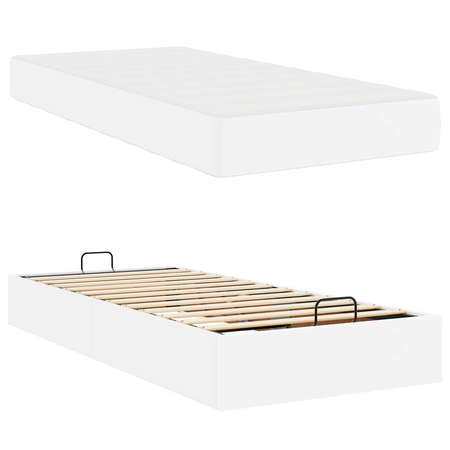 Ágykeret matraccal Egyéb 2 pcs Fehér PVC