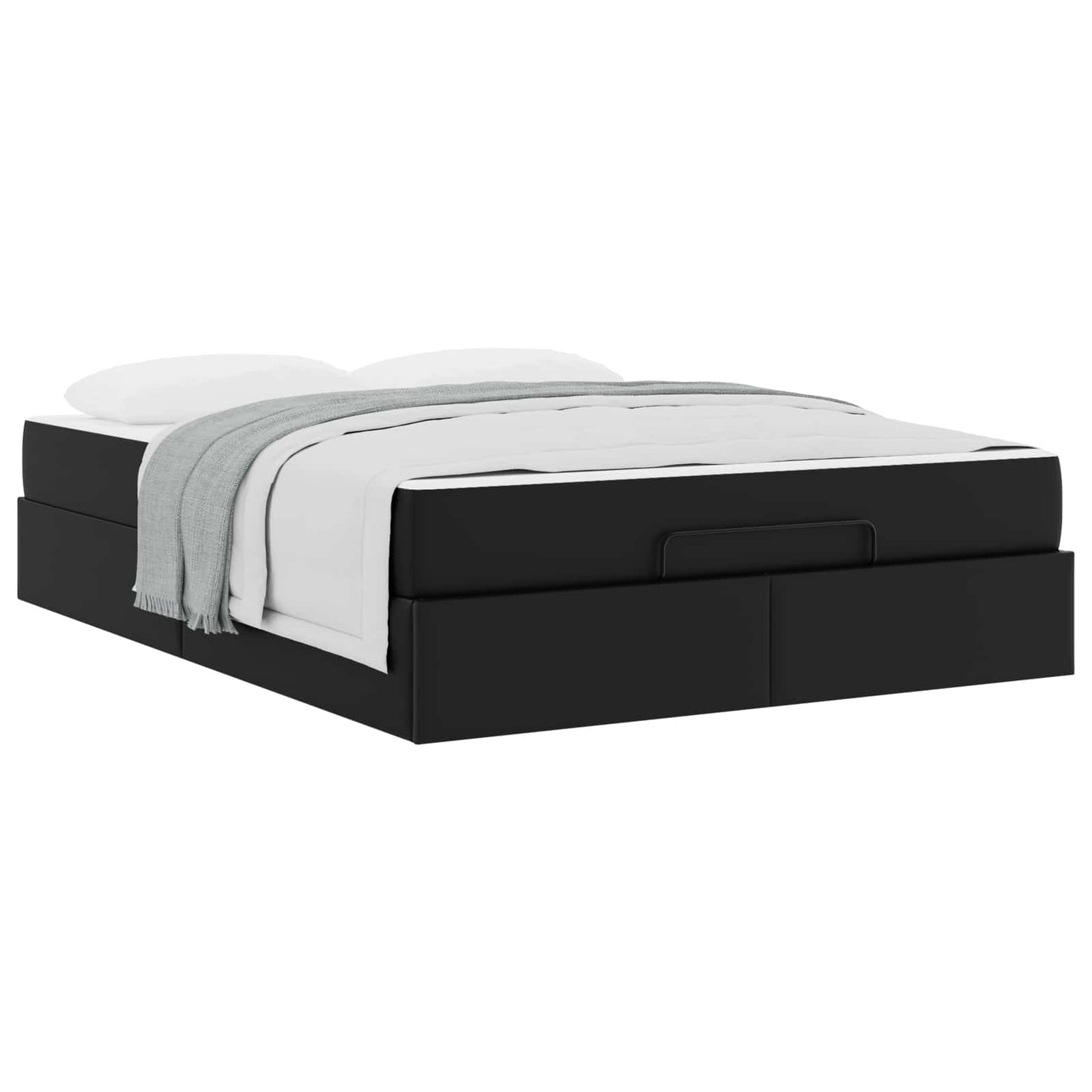 Ágykeret matraccal Egyéb 2 pcs Fekete PVC