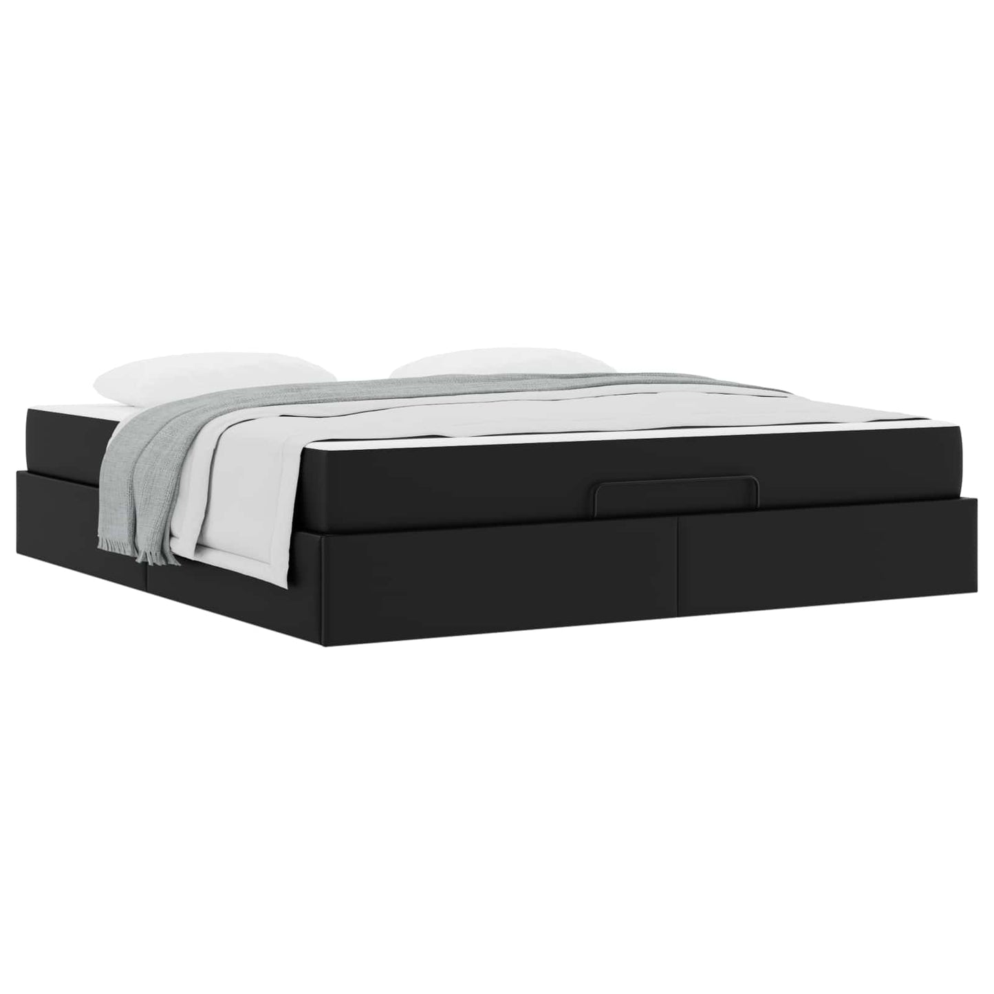 Ágykeret matraccal Egyéb 2 pcs Fekete PVC
