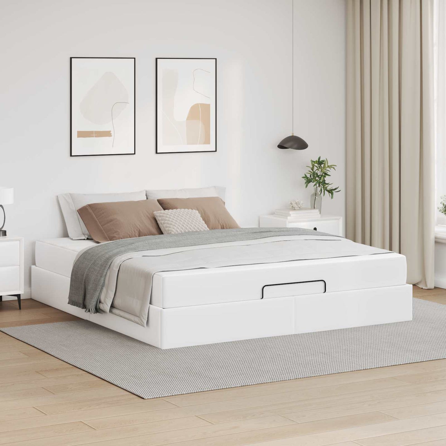 Ágykeret matraccal Egyéb 2 pcs Fehér PVC