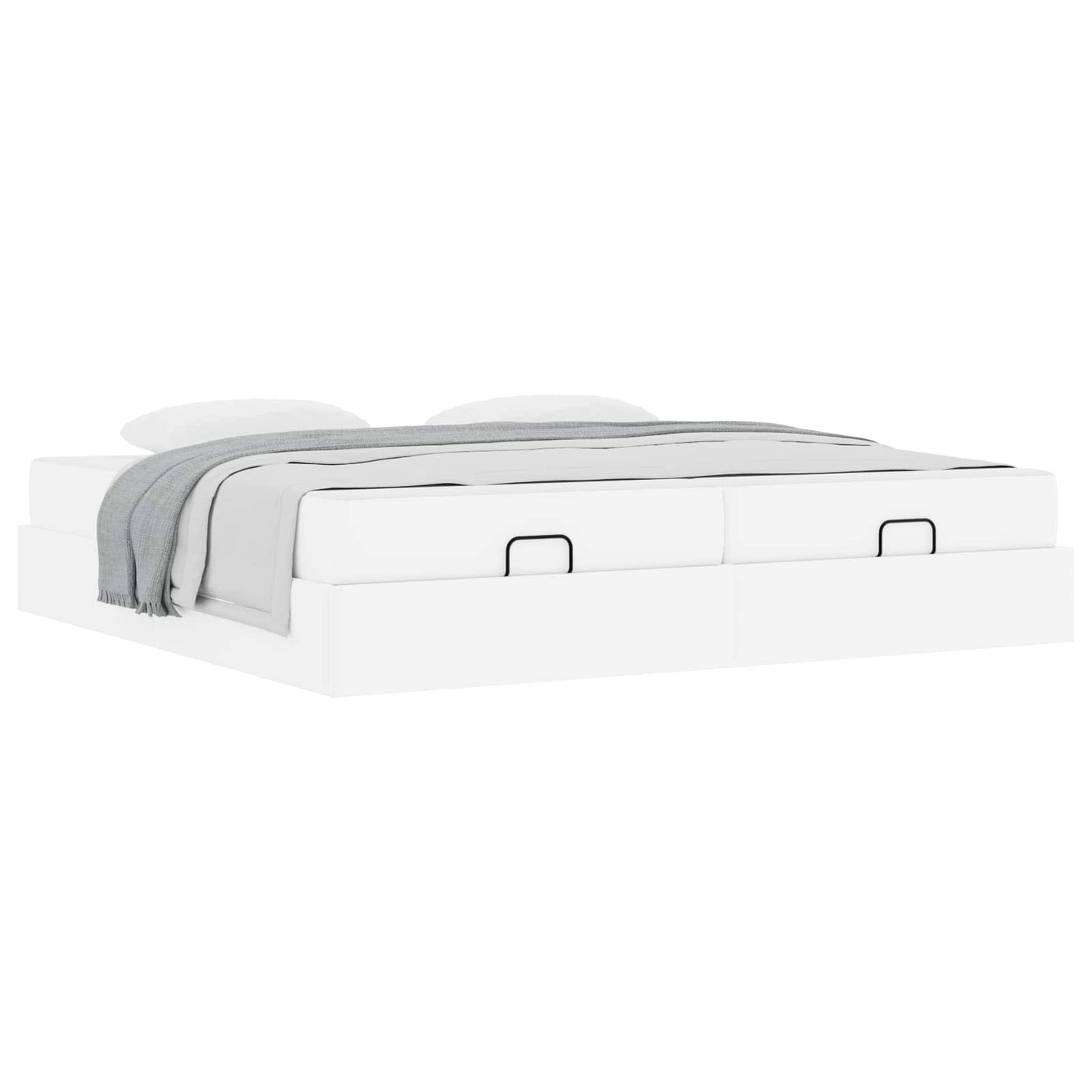 Ágykeret matraccal matracmal 2 pcs Fehér PVC