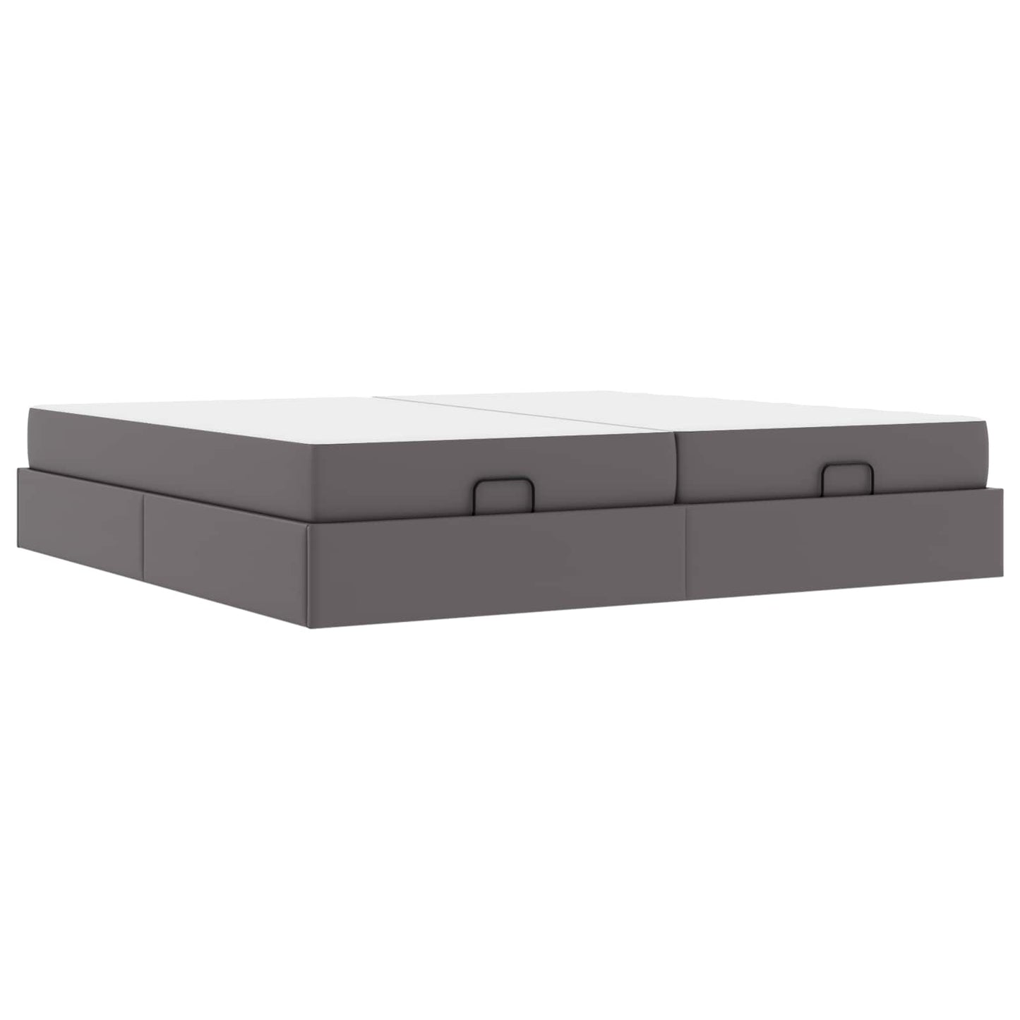 Ágykeret matraccal matracmal 2 pcs Szürke PVC