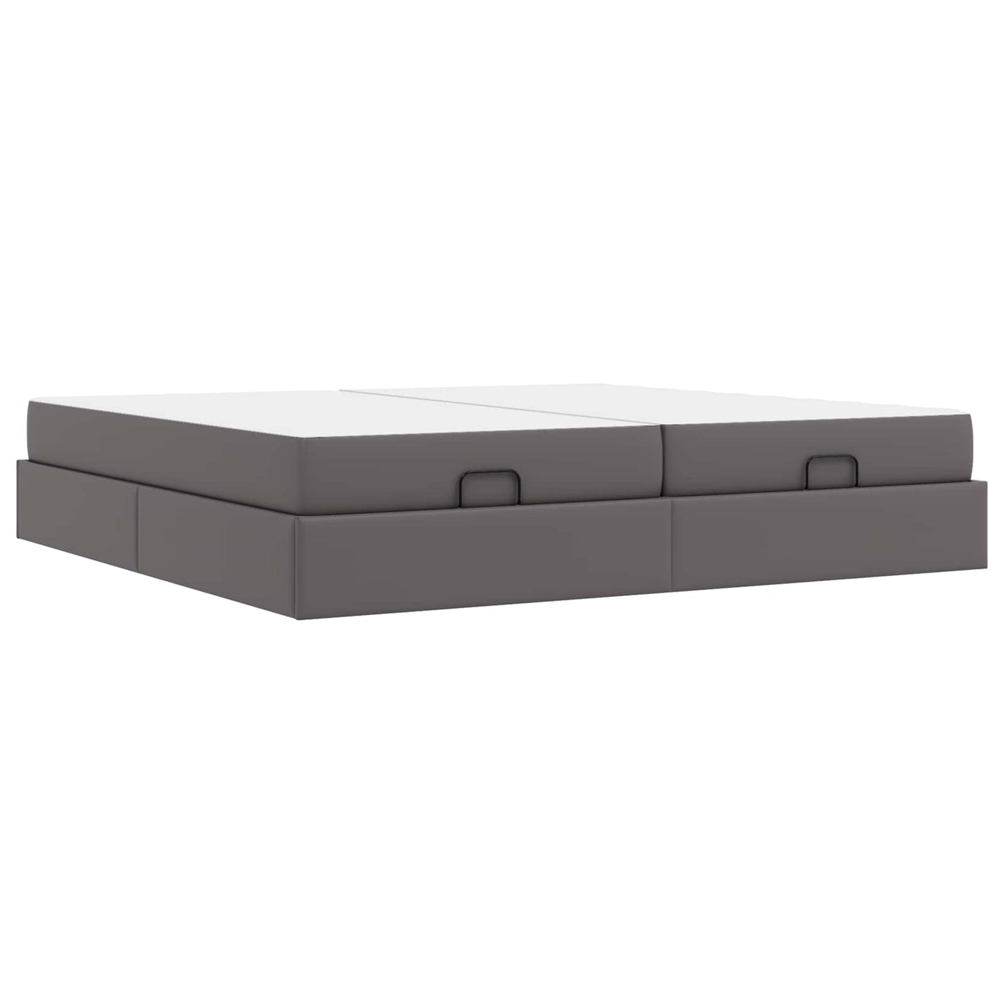 Ágykeret matraccal matracmal 2 pcs Szürke PVC