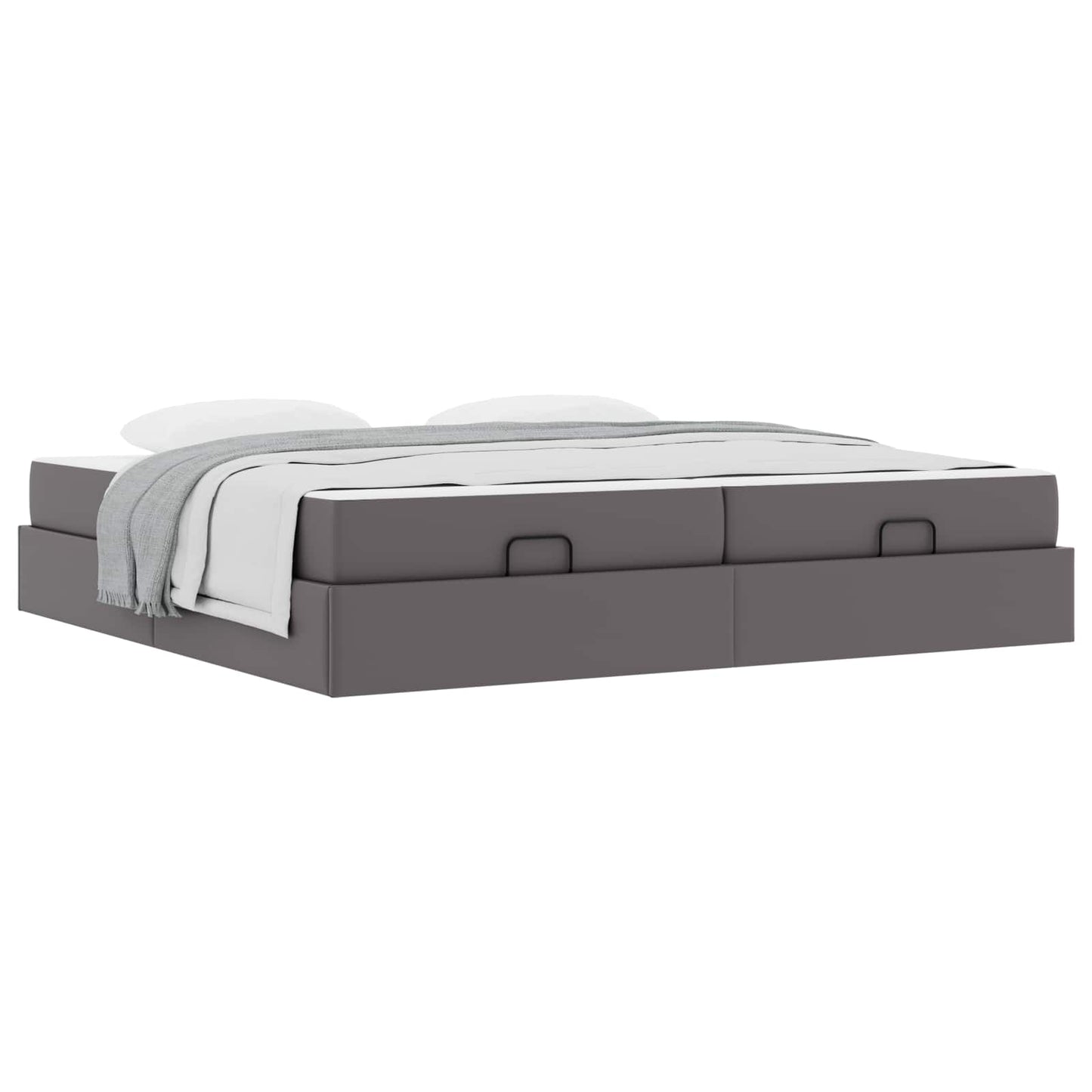 Ágykeret matraccal matracmal 2 pcs Szürke PVC