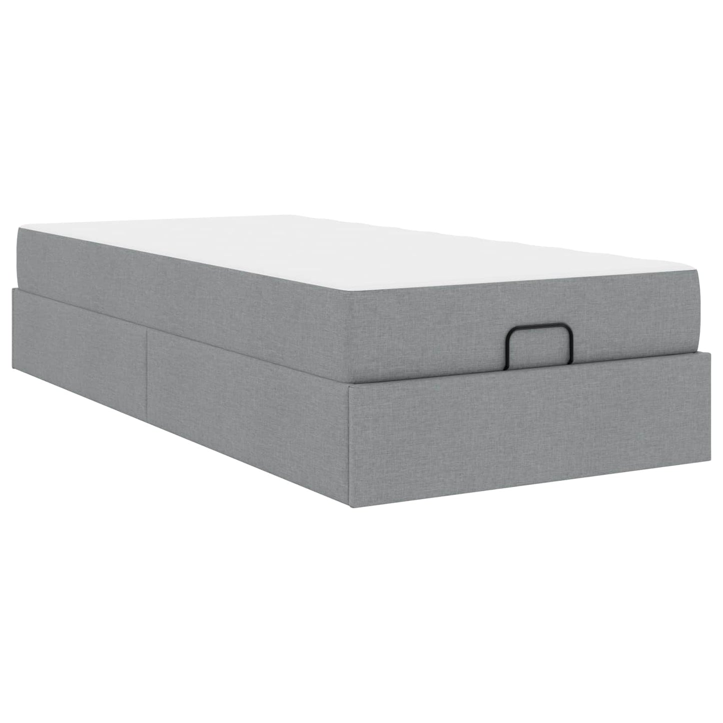 Ágykeret matraccal 2 pcs Világosszürke szövet