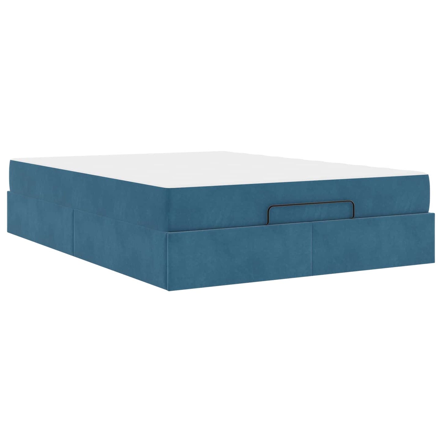 Ágykeret matraccal 2 pcs Kék Bársony
