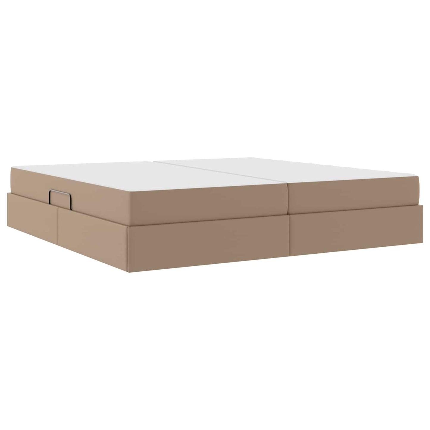 Ágy tárolóval és matraccal matracmal 2 pcs Cappuccino Bőr