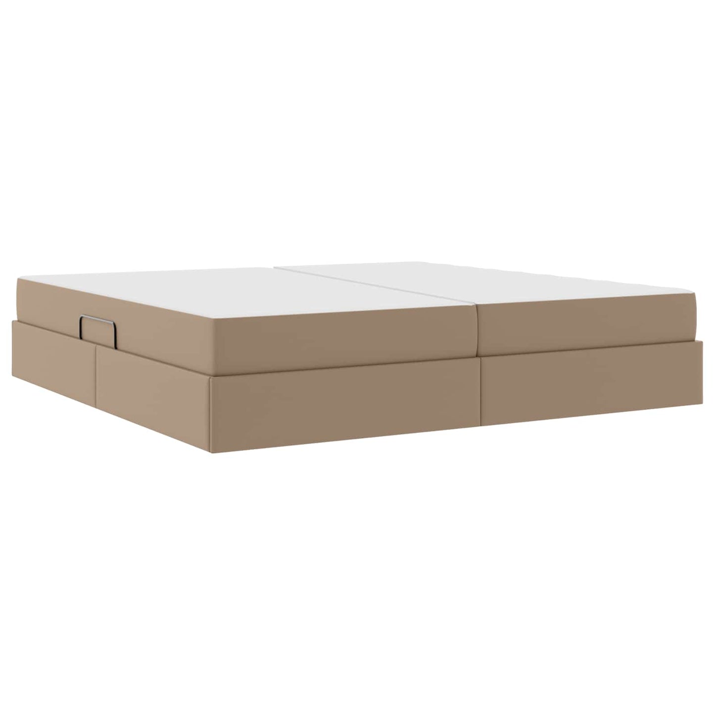 Ágy tárolóval és matraccal matracmal 2 pcs Cappuccino Bőr