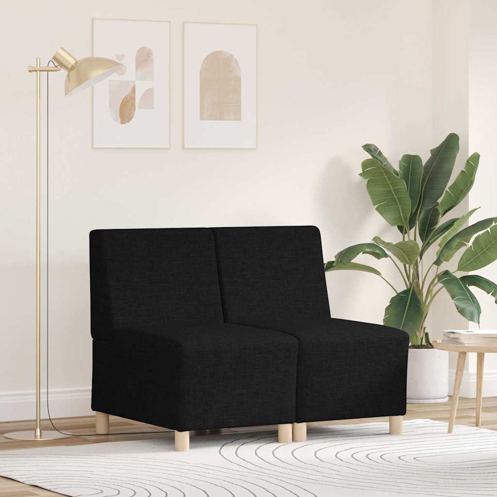 Karfa Nélküli Modularis Kanapé Egység 2 pcs Fekete
