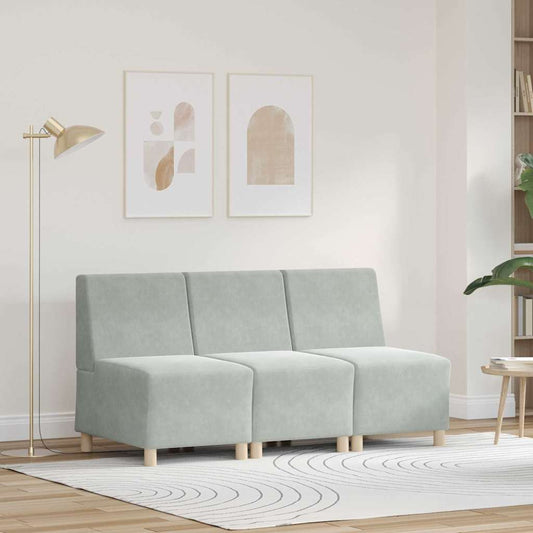 Karfa Nélküli Modularis Kanapé Egység 3 pcs Világosszürke