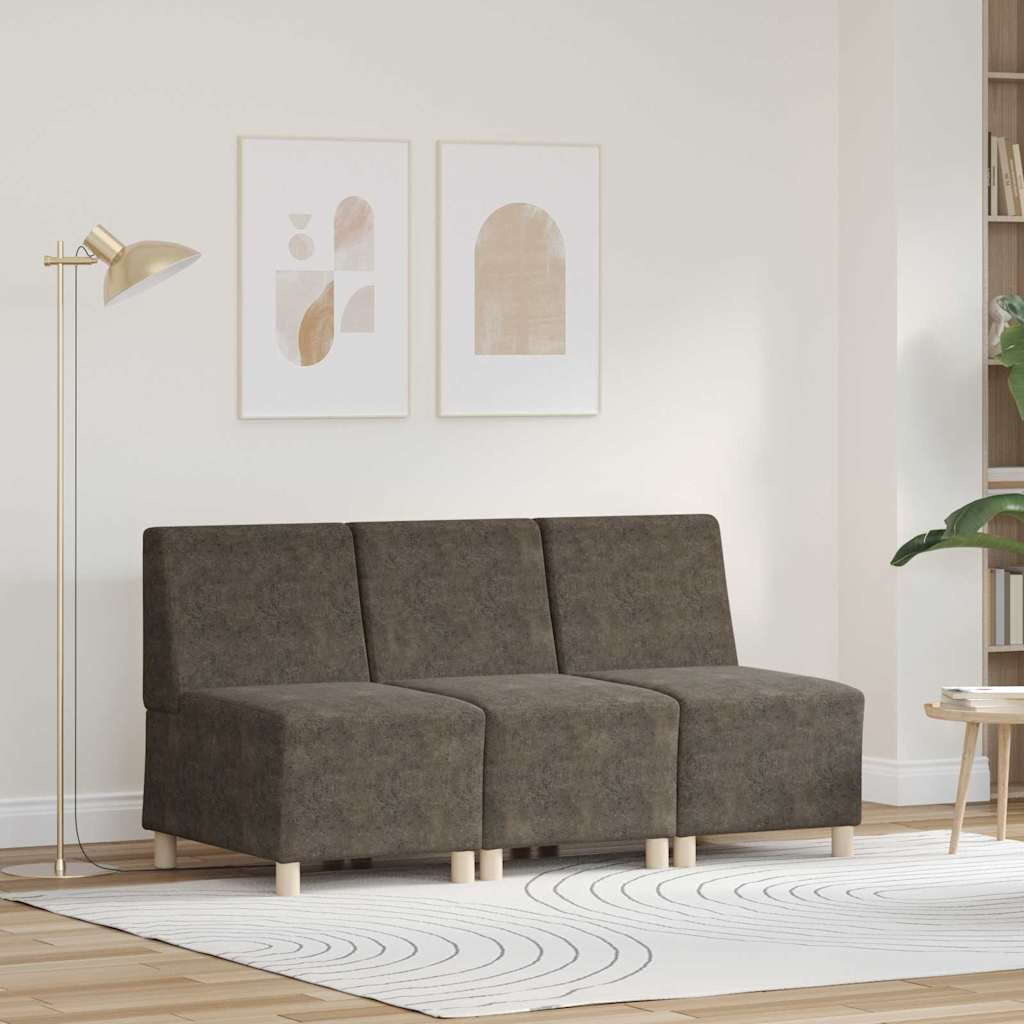Karfa Nélküli Modularis Kanapé Egység 3 pcs Sötétszürke
