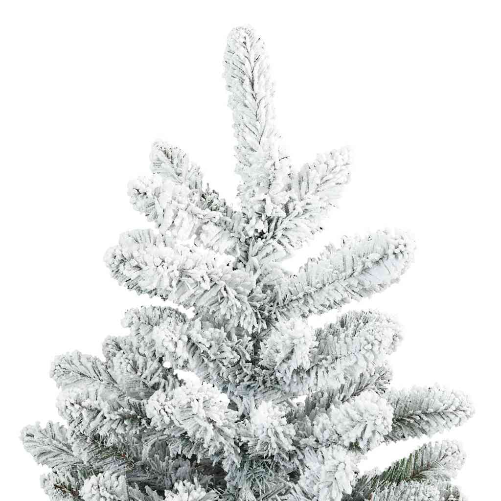 Műanyag Rugalmas Karácsonyfát Havas Flokkal Fehér 150 cm