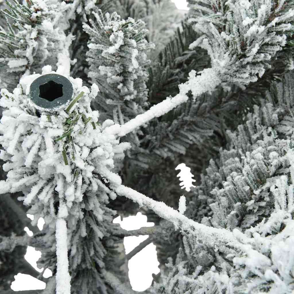 Műanyag Rugalmas Karácsonyfát Havas Flokkal Fehér 240 cm