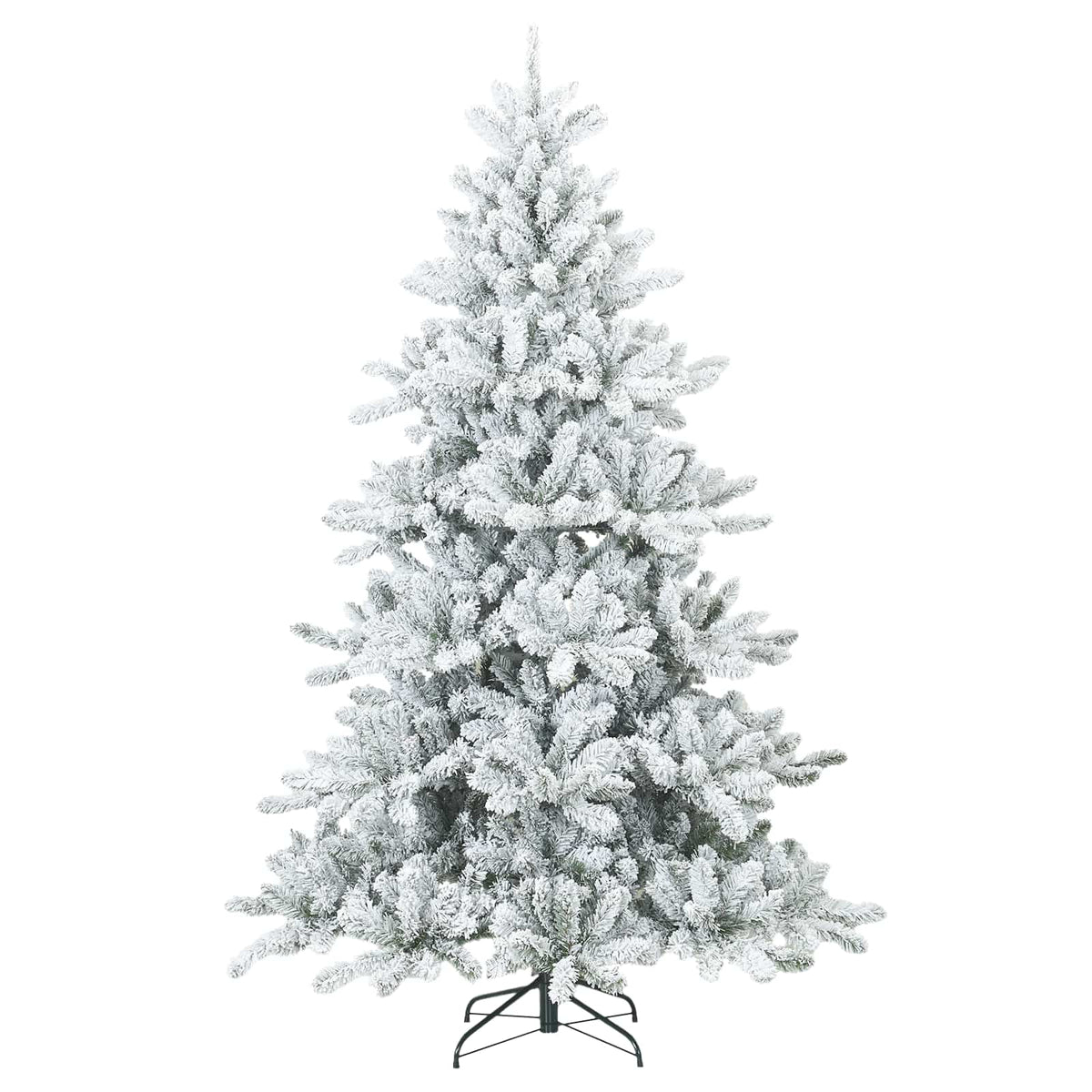 Műanyag Rugalmas Karácsonyfát Havas Flokkal Fehér 240 cm