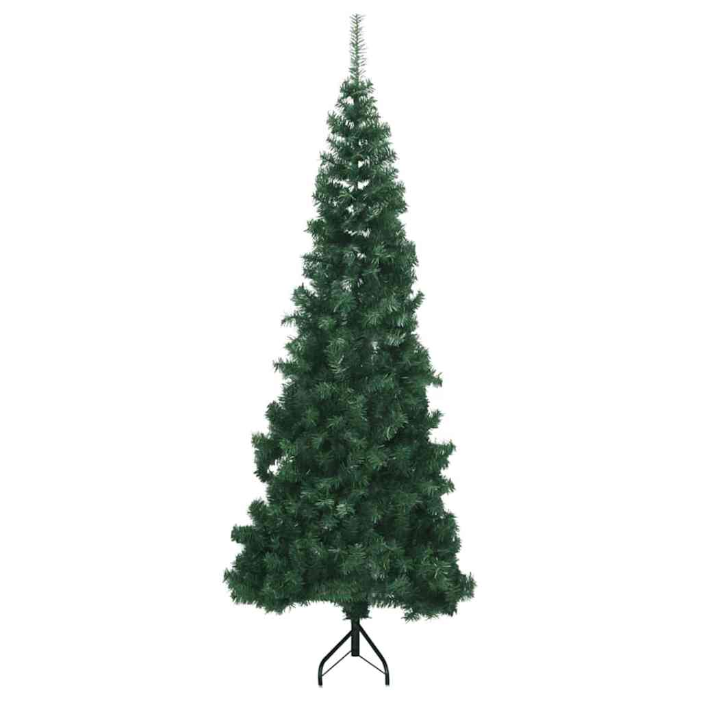 Sarok Műkarácsonyfa 300 LED-del Zöld 180 cm PVC és fém